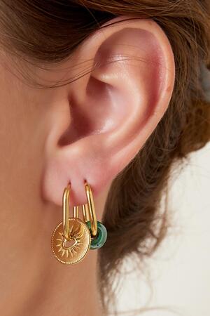 Boucles d'oreilles en acier inoxydable avec pièce de coeur h5 Image3